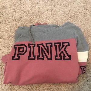 Hooded pink/grey Victoria secret sweatshirt
